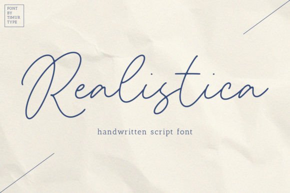 Discover Realistica: A Script Font for Elegant Branding