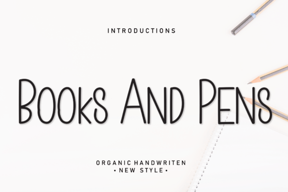 Discover the Charm of the Books and Pens Handwritten Font
